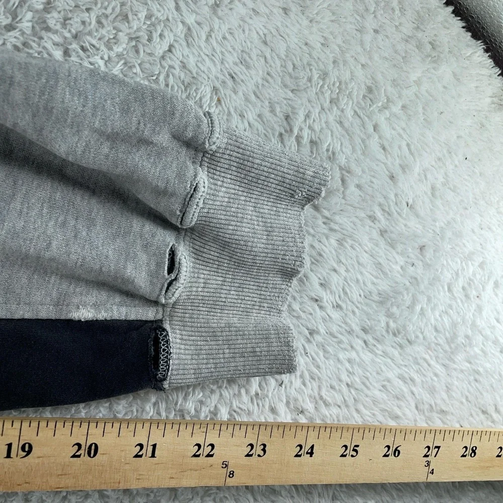 Distressed Vintage Adidas Hoodie‎ Mens XL Gray Raglan Pullover Sweatshirt